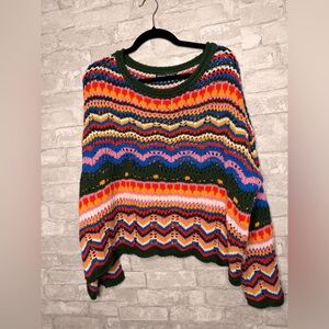 Medium Multicolored crochet sweater
